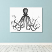Antiker Nautischer Steampunk Octopus Vintag Kraken Leinwanddruck (Insitu (Holzboden))