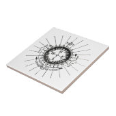 Antiker Navigationskompass Fliese (Seite)