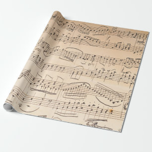 Antiker Notenblatt-Stil 1 Geschenkpapier