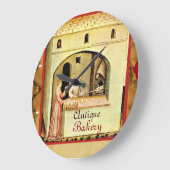 ANTIKER OFEN-BÄCKER, BÄCKEREI-BROT-GESCHÄFT GROßE WANDUHR (Winkel)