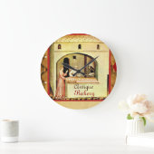 ANTIKER OFEN-BÄCKER, BÄCKEREI-BROT-GESCHÄFT GROßE WANDUHR (Zuhause)