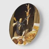 ANTIKER OFEN-BÄCKER, BÄCKEREI-BROT-GESCHÄFT GROßE WANDUHR (Winkel)