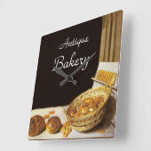 ANTIKER OFEN-BÄCKER, BÄCKEREI-BROT-GESCHÄFT QUADRATISCHE WANDUHR (Winkel)