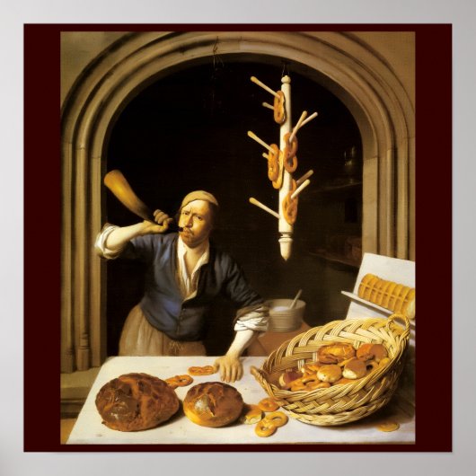 ANTIKER OFEN BÄCKER, BÄCKEREI BROT SHOP POSTER (Vorne)