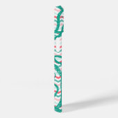 Antiker Oktopus auf Korallen und Aqua Chevrons Case-Mate iPhone Hülle (Rückseite / Rechts)