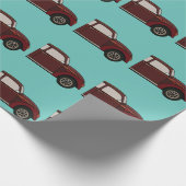 Antiker Oldtimer Geburtstag Geschenkpapier (Ecke)