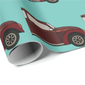 Antiker Oldtimer Geburtstag Geschenkpapier (Rolleneckpunkt)