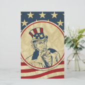 antiker Onkel Sam Briefpapier (Stehend Vorderseite)