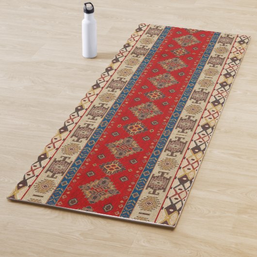Antiker Orientaler Türkischer Roter Ottoman Kilim  Yogamatte (Beispiel)