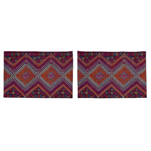 Antiker orientalischer Kilim Persischer Teppich Kissenbezug (Rückseite-Set)