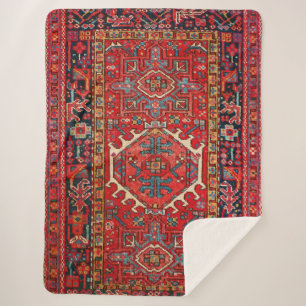 Antiker orientalischer türkischer Perserteppich Sherpadecke