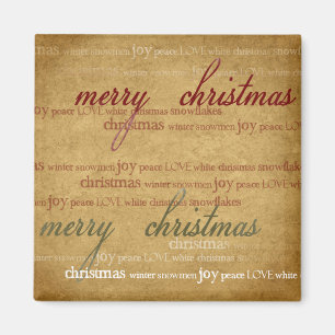 Antiker Papier Vintage Weihnachten Kühlschrankmagn Magnet