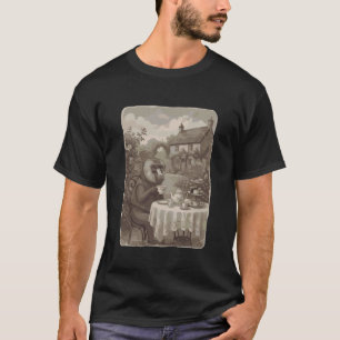 Antiker Pavian-High-Tea viktorianischer Cottagecor T-Shirt