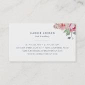 Antiker Peony Colorblock Visitenkarte (Rückseite)