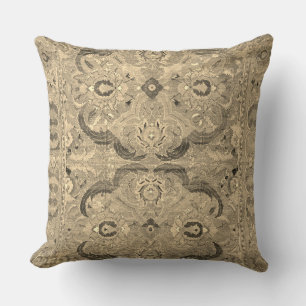 Antiker Perserteppich Braun Beige Kissen