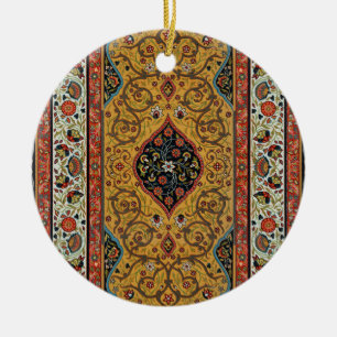 Antiker persischer reicher Teppich Eleganter Teppi Keramik Ornament