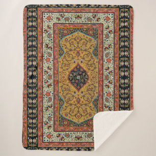 Antiker persischer reicher Teppich Eleganter Teppi Sherpadecke