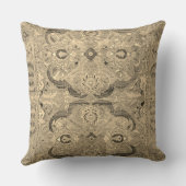 Antiker Persischer Teppich Brown Beige Kissen (Rückseite)