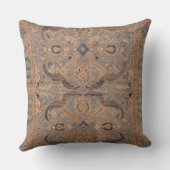 Antiker Persischer Teppich Brown Beige Kissen (Rückseite)