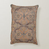 Antiker Persischer Teppich Brown Orange Dekokissen (Rückseite(Vertikal))