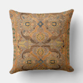Antiker Persischer Teppich Brown Orange Kissen (Rückseite)