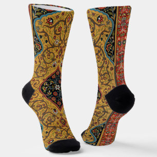 Antiker persischer Teppich Elegantes Design Socken