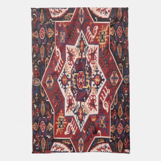 Antiker persischer Teppich Geschirrtuch (Vertikal)