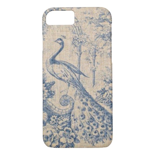 Antiker Pfau Toile Case-Mate iPhone Hülle (Rückseite)