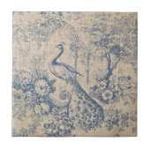 Antiker Pfau Toile Fliese (Vorderseite)