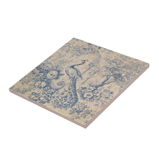Antiker Pfau Toile Fliese (Seite)