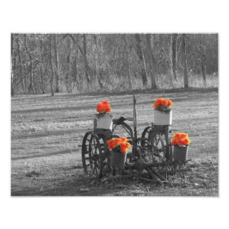 Antiker Pflug Fotodruck