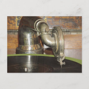 Antiker Phonograph Postkarte