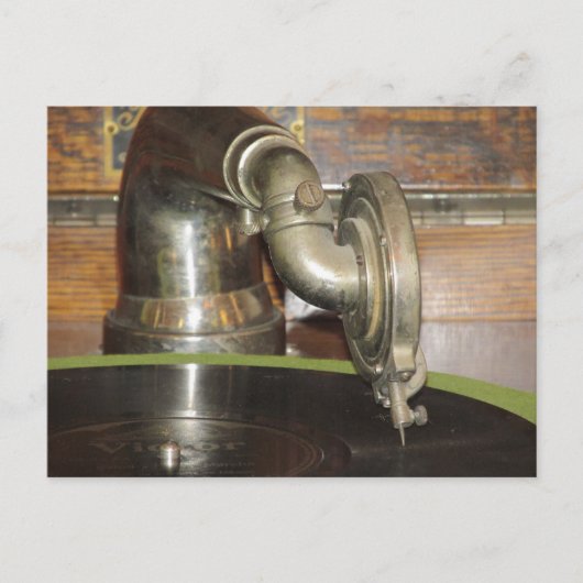 Antiker Phonograph Postkarte (Vorderseite)