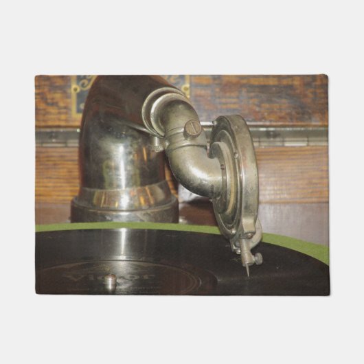 Antiker Plattenspieler Fußmatte (Vorderseite)