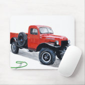 Antiker Power-Lastwagen-LKW Mousepad (Mit Mouse)