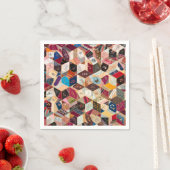 Antiker Quilt Cocktail Napkins Serviette (Beispiel)