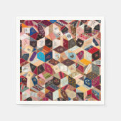 Antiker Quilt Cocktail Napkins Serviette (Vorderseite)