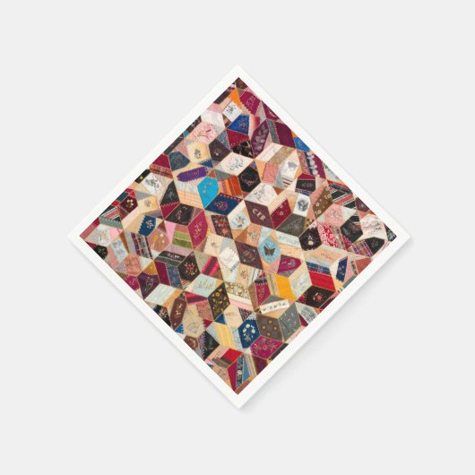 Antiker Quilt Cocktail Napkins Serviette (Ecke)