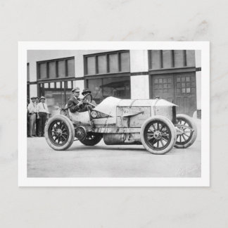 Antiker Rennwagen aus den 1910er Jahren Postkarte