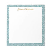 Antiker Rococo-Blumen-Name Notizblock (Vorderseite)