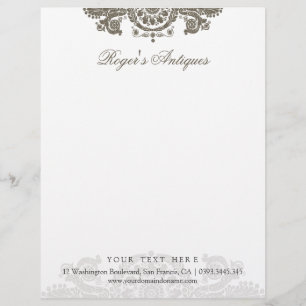 Antiker Rokoko Verziert Letterhead Briefbogen