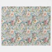 Antiker Rokoko Verzierte Blumenverzierungen Fleecedecke (Vorderseite (Horizontal))