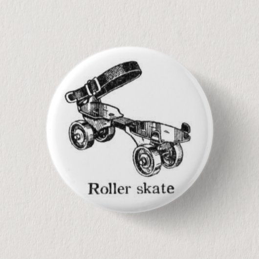 Antiker Rollschuhknopf Button (Vorderseite)