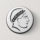 Antiker römischer Lorbeerkranz-Profilpin Button (Vorderseite)