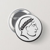 Antiker römischer Lorbeerkranz-Profilpin Button (Vorne & Hinten)