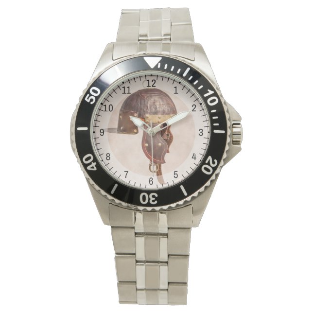 Antiker römischer Militärhelm Armbanduhr (Vorderseite)