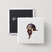 Antiker römischer Militärhelm Button (Vorne & Hinten)