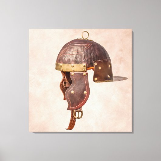 Antiker römischer Militärhelm Leinwanddruck (Vorderseite)