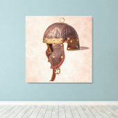 Antiker römischer Militärhelm Leinwanddruck (Insitu (Holzboden))