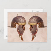 Antiker römischer Militärhelm Postkarte (Vorne/Hinten)